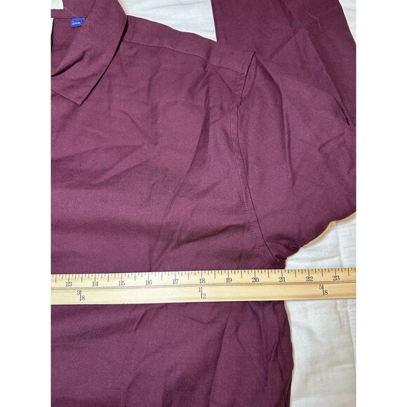 Artefact Cotton Blend Maroon‎ Button Up Long Sleeve Shirt Men's LARGE Slim NWOT - Picture 7 of 9